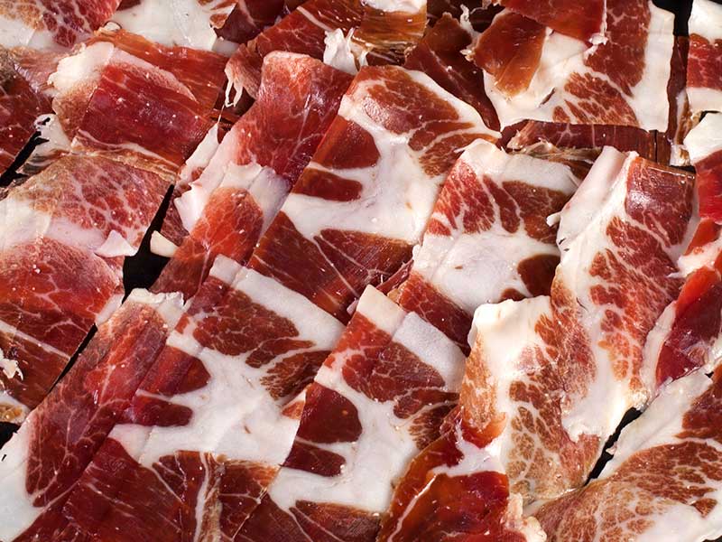 Jamón Ibérico de Cebo cortado