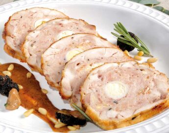 Roti de pollo relleno